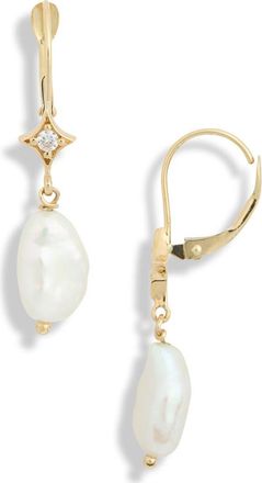 Anzie Jac + Jo Aurora Freshwater Pearl Drop Earrings in White at Nordstrom