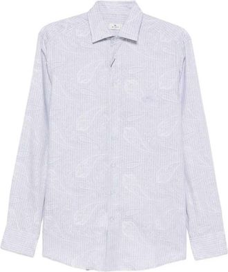 Etro Etro - Gestreiftes Hemd mit Paisley-Print