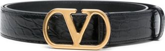 Valentino Garavani Black Leather belt