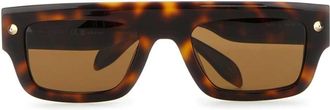 Alexander McQueen Womens Tortoiseshell Acetate Sunglasses Brown
