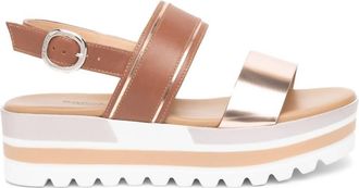Nero Giardini Womens Sport Wedge Sandal In Nero Platino