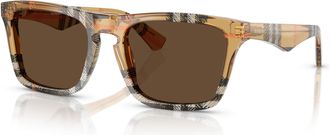 Burberry Dark Brown Square Mens Sunglasses BE4434 414673 57