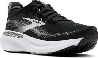 Brooks Womens Adrenaline Gts 25 Running Shoes In Black/grey/white