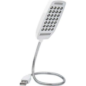 OEM L&aacute;mpara De Lectura Port&aacute;til Ulisem Mini Usb Con Cuello De Cisne Flexible, 28 Led E Interruptor Para Ordenador De Sobremesa Y Teclado Mac (blanca), L&aacute;m