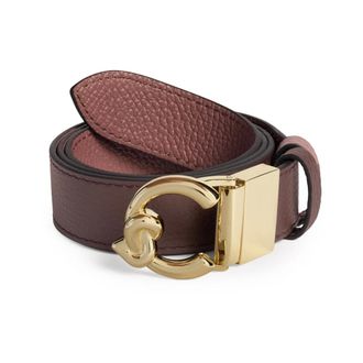 Coccinelle Cintur&oacute;n reversible de piel granulada C-Me - Accessories - Mujer - Marr&oacute;n - S
