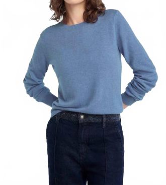 Favorite Daughter The Favorite Cashmere Crew Top In River Blue