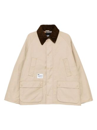 Fingercroxx corduroy-collar jacket - men - Cotton/Polyester/Cotton/TENCEL/Polyester/Polyester - M - Neutrals