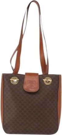 Celine Pre-owned Shoulder Bags, female, Brown, Size: ONE SIZE Pre-owned Canvas Shoulder Bag