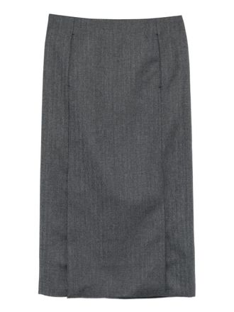 Entire studios Tailored Midi Skirt Dark Grey