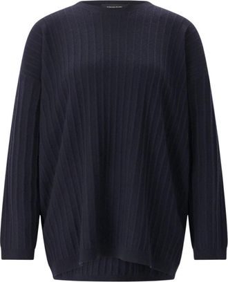 Fabiana Filippi Round-neck Truien - Dames - Ronde hals truien - Blauw - 4XS - Wol - Truien & Vesten