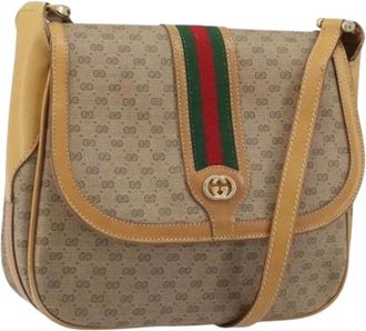 Gucci Pre-owned Cross Body Bags, female, Beige, Size: ONE SIZE Pre-owned Plastic Crossbody Bag