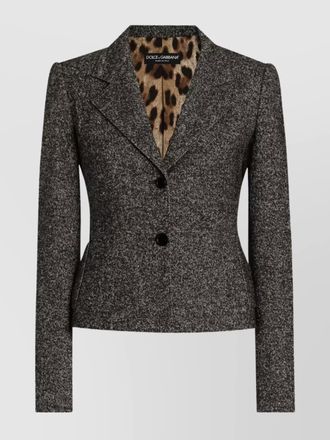 Dolce & Gabbana tailored single-breasted wool jacket with textured fabric