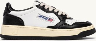 Autry SNEAKERS MEDALIST LOW BICOLOR IN PELLE BIANCA E NERA
