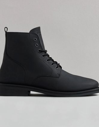Hudson Mens ASPEN MENS BLACK LEATHER BOOT - Size: 12