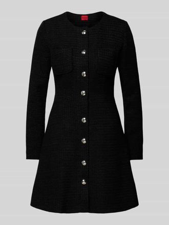 HUGO BOSS Minikleid mit Knopfleiste Modell Karema in Black, Größe 34