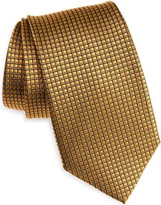 Nordstrom Textured Silk Tie in Yellow at Nordstrom
