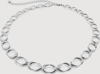 Monica Vinader Sterling Silver Kissing Moon Adjustable Chain Necklace 35.5-43cm/14-17
