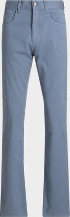 Canali Men & apos;s Cotton Slim Straight Leg Five-Pocket Pants