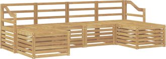 vidaXL Conjunto De Sof&aacute;s De Exterior 6 Uds. Blanco Vidaxl