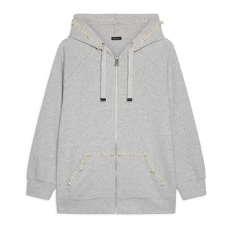 Fiorella Rubino Dames, Sweatshirts & Hoodies, Grijs, Maat: M Katoen