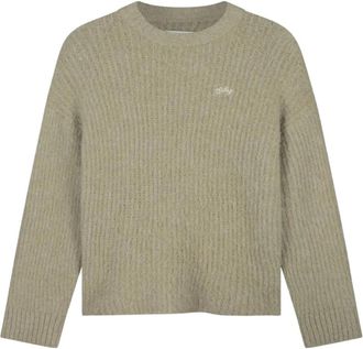 Olaf Hussein Lichtgroene Trui - Heren - Ronde hals truien - Beige - S - Truien & Vesten