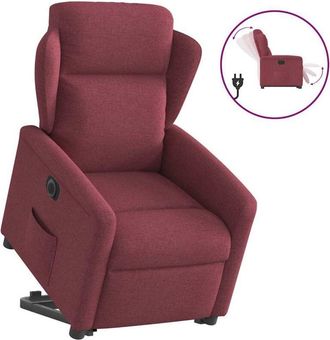 vidaXL Vidaxl - Sill&oacute;n El&eacute;ctrico Reclinable Elevable De Tela Rojo Tinto