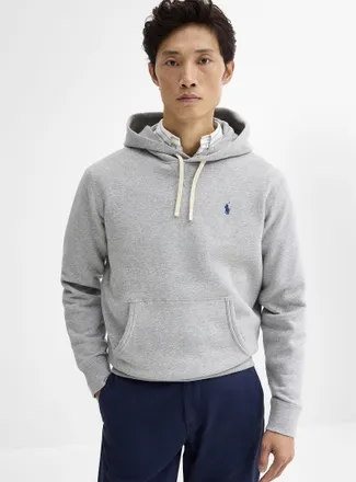 Polo Ralph Lauren Polo Shirt Ralph Lauren - Mens Embroidered rider fleece-lined hoodie