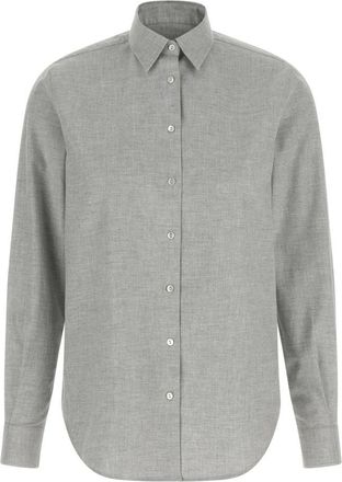 Xacus Overhemden, Dames, Grijs, XS, Katoen, Marta Shirt