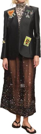 Alemais Ginger Embellished Blazer In Black