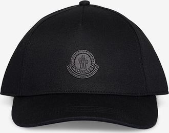 Moncler Twill-Baseballkappe mit Leder-Logopatch