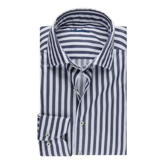 Stenstr&ouml;ms Overhemden, Heren, Veelkleurig, L, Katoen, Striped Slim Fit Twill Shirt