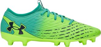 Under Armour Magnetico Elite 5 voetbalschoenen voor heren, voor harde ondergrond (Groen/Turkoois)