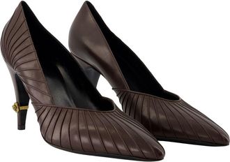Versace Womens T.90 Pump Brown Lambskin