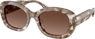Tory Burch TY7226U Polarized 2026T5 Womens Sunglasses Tortoiseshell Size 52