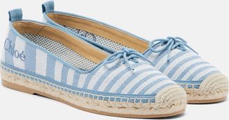Chlo&eacute; Chlo&eacute; Isla striped canvas espadrilles