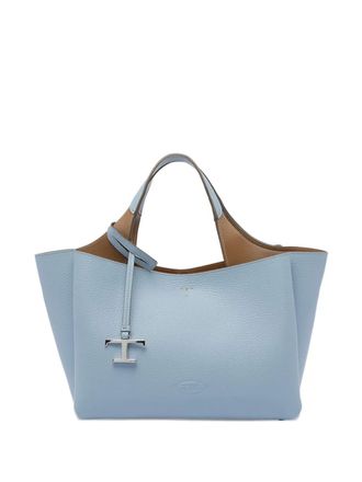 Tod's T-logo leather tote bag - women - Calf Leather - One Size - Blue