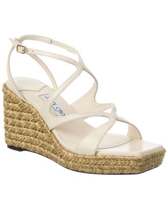 Jimmy Choo London Ayla 85 Leather Wedge Sandal