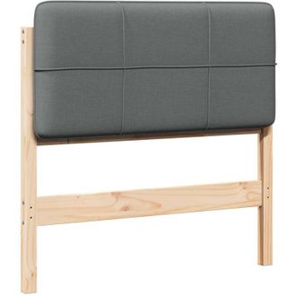 vidaXL Cabecero Tapizado Con Cabecera Marr&oacute;n Y Gris Claro 80 Cm Vidaxl