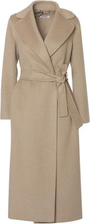 Max Mara Cappotto Lungo a Vestaglia Paola - Dames - Jas met riem - Beige - XS - Wol - Jassen
