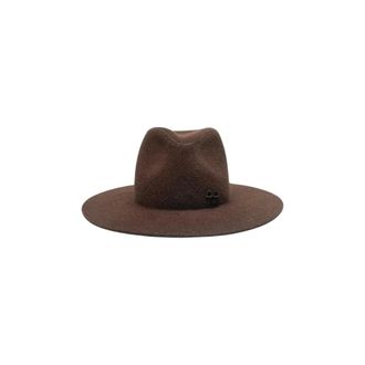 Ruslan Baginskiy Fedora hoed - Dames - Accessoires - Bruin - Maat: XS Wol