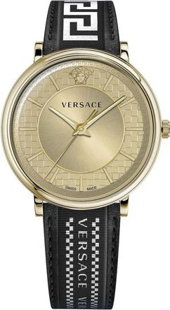 Versace V-Circle Horloge - Heren - Horloges - Geel - ONE Size - Accessoires