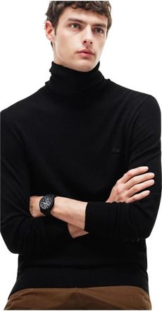 Lacoste Ah 2991 Turtleneck Wollen Jersey Trui - Heren - Coltruien - Zwart - XS - Wol - Truien & Vesten