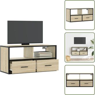 vidaXL TV in legno - vidaXL Mobile TV Rovere Sonoma 80x31x39,5 cm Legno Multistrato Metallo - TV in metallo