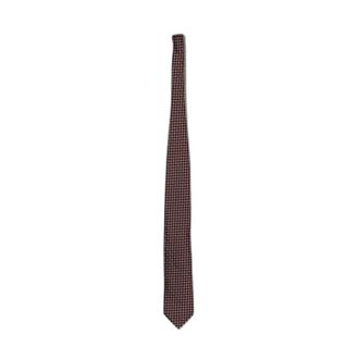 Ermenegildo Zegna Zegna Jacquard Zijden Stropdas - Heren - Accessoires - Rood - Maat: ONE Size Zijde