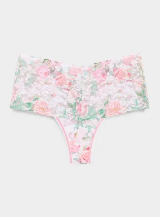 Hanky Panky Womens Colourful lace high-waist thong Nylon