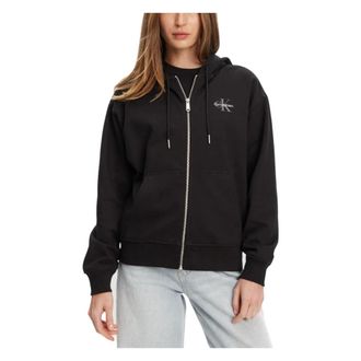 Calvin Klein Jeans Zip-throughs, female, Black, Size: XS Zip-through Hoodie