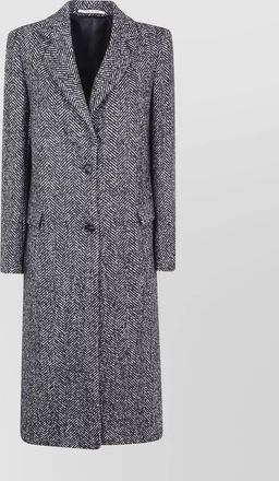 Tagliatore herringbone pattern long sleeve coat