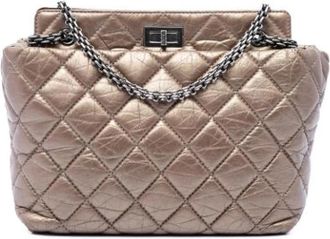 Chanel Pre-owned Vintage Quilted Tote - Dames - Vintage Handtas - Bruin - ONE Size - Leer - Vintage