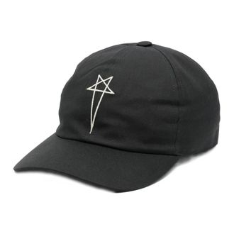 Rick Owens Temple Baseball Cap - male - Rick Owens - Hats & Caps - Black - L - Accessories