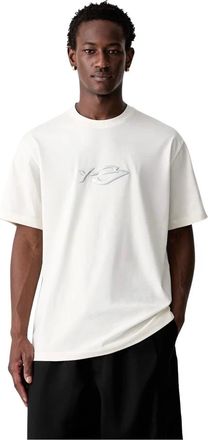 Yohji Yamamoto Logo LS Tee - - Tops - Uomo - Beige - XL